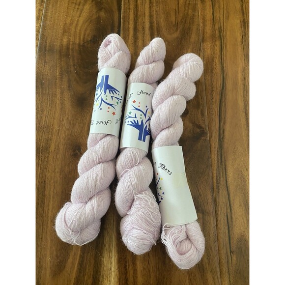 Fancy Soft 3 Skeins Yarn Light Purple Colorful Mini Sequins 150g #411 - Picture 2 of 5
